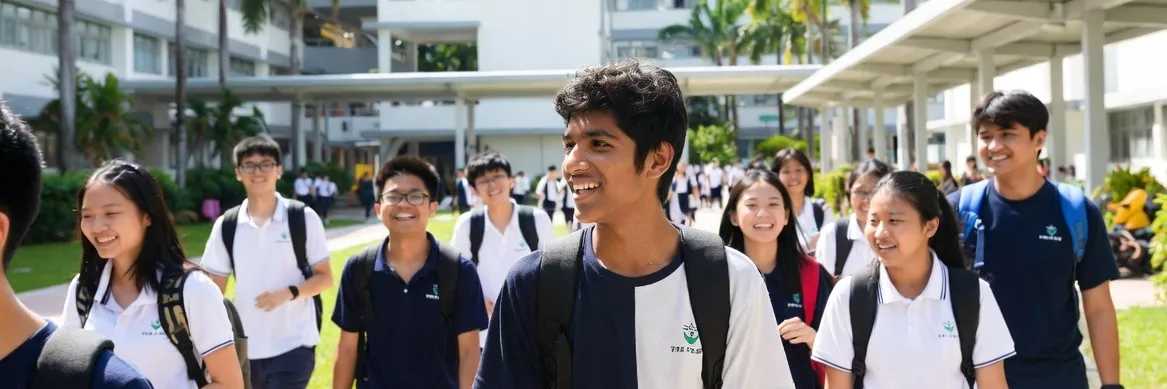 Indian student in a school abroad for Rotary Youth Exchange